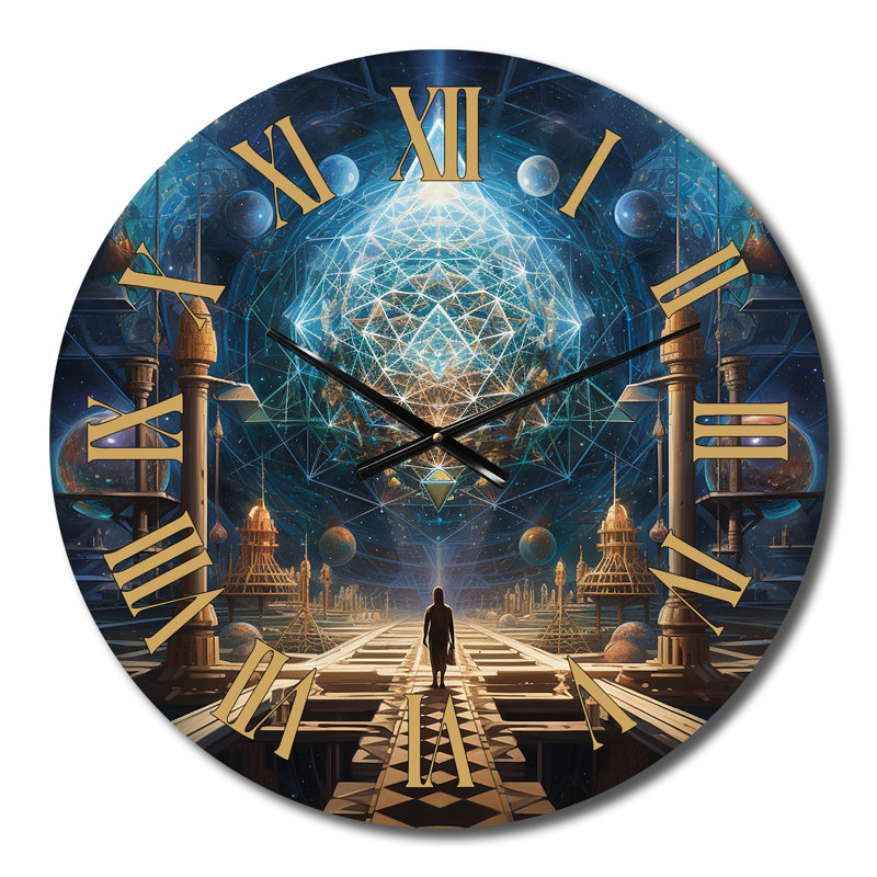 Horloge murale paysage abstrait, Moyenne