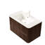 Meuble-lavabo de 36 po avec lavabo, armoire de rangement murale en contreplaqué flottant avec 2 tiroirs en céramique, sans robinet, pré-assemblé