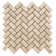 Ivory Travertine 1X2 Herringbone Tumbled Mosaic Tile