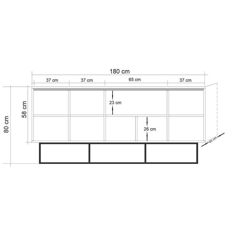 Afognak 180cm Sideboard