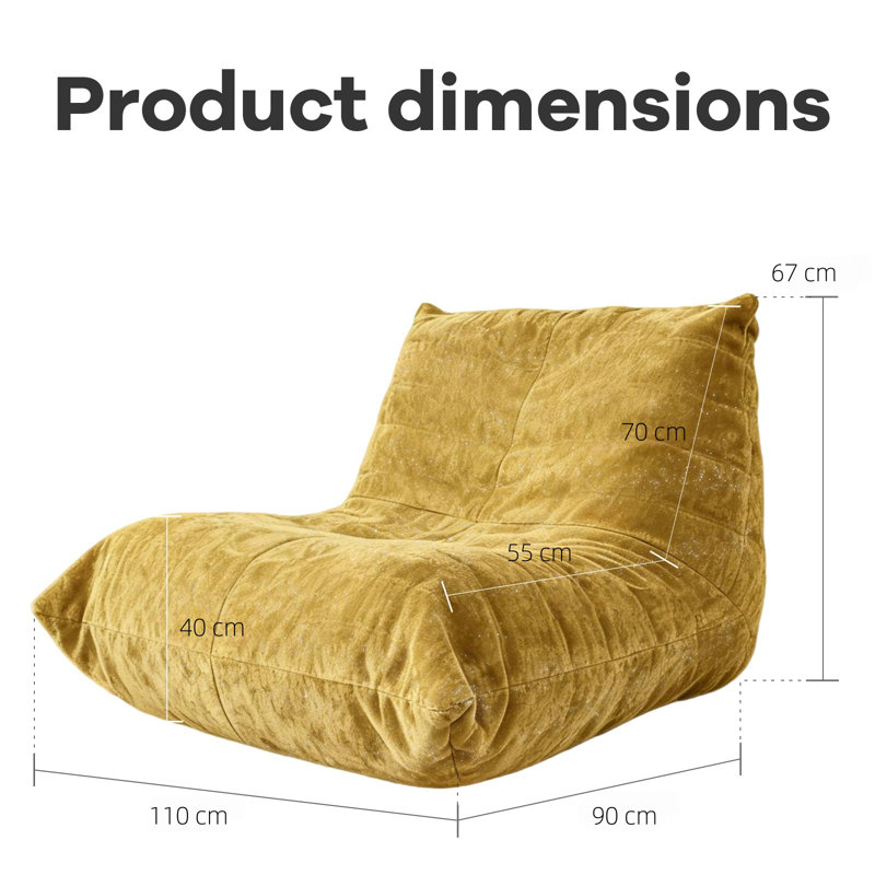 Chenille Bean Bag Lounger