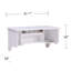 Rebord mural transitionnel blanc avec miroir - Gain de place pour vos accessoires de coiffure et outils de coiffage