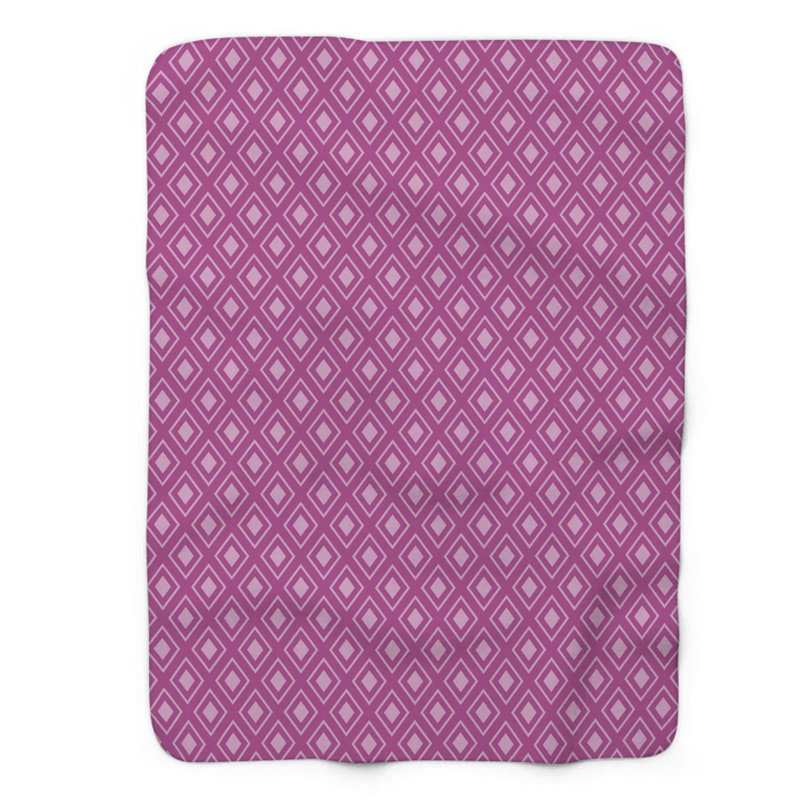 Purple Blue Melody - 1 Piece Premium Sherpa Blanket, L 60 po x L 80 po