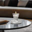 Bougeoir réversible en verre transparent-440375309