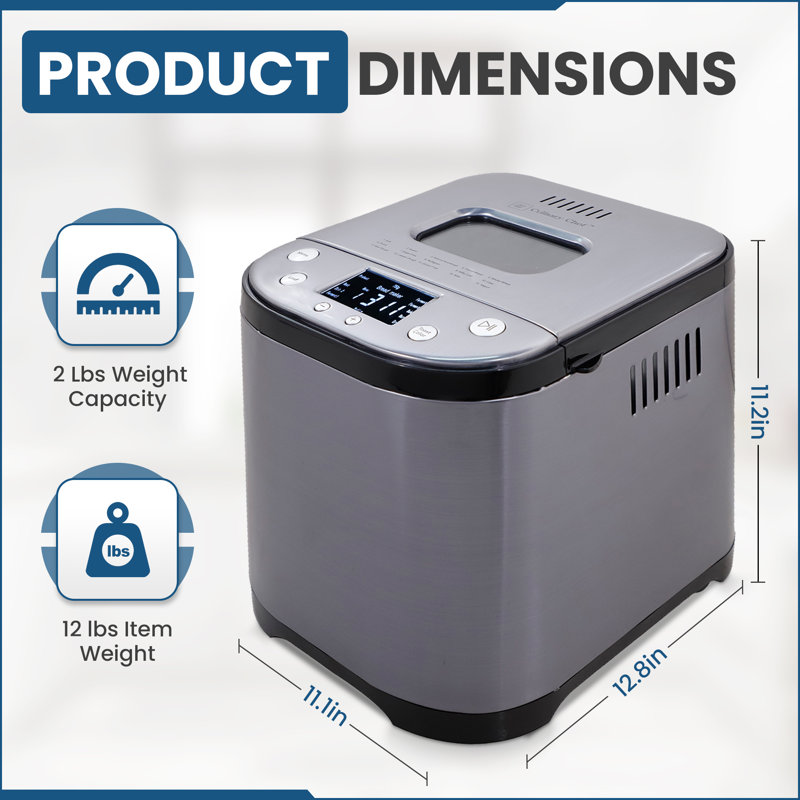 Culinary Chef, Bread Maker, 15 Program, Stainless Steel, Black