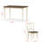 Laritha 5-Pc Solid Wood Dining Set in Cherry/Cream Finish, 34.32'' H X 19.11'' W X 19.11'' D