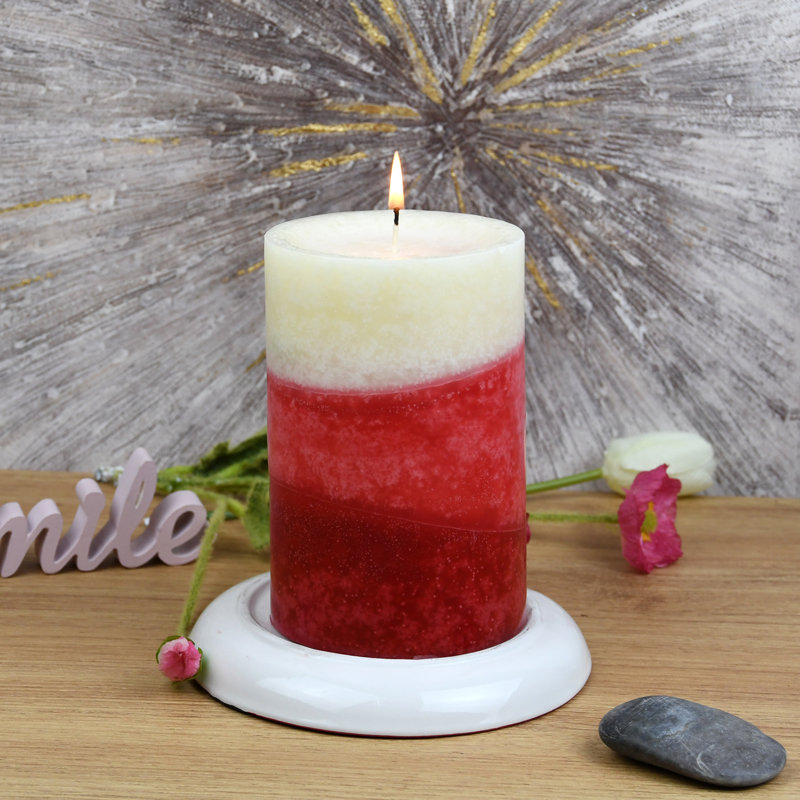 Lyr Apple Crisp Scented Pillar Candle, 1, 6" H x 4" W x 4" D