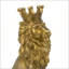Statue de lion couronnée en or complexe, parfaite pour la décoration et l'accent