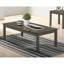 Élégant ensemble de tables basses 3 pièces et 1 table basse et 2 tables de bout gris foncé