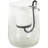 Cole And Grey Glass Candle Holder With Black Metal Accents-2126759595