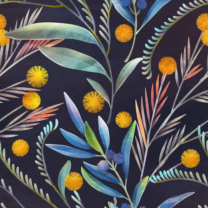 Leaves On Dark Wallpaper
