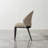 Dining chair PU with unique design backrest set of 2