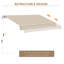 Auvent rétractable 13 pi x 8 pi, beige Et eau. Manivelle manuelle. Cadre en aluminium pour un auvent polyvalent de 8 pi beige. Eau, cadre. Manivelle pare-soleil et réduction de la chaleur sur le balcon, la terrasse, le patio,