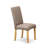 9-Piece Dining Room Set Consists of a Wooden Table and 8 Dark Khaki Upholstered Chairs with High Back - Oak Finish-549247770-612764825-549247771