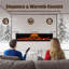 Narrow bezel electric fireplace with a hidden vent design to maximize the visible area. It supports both wall-mounted and built-in installation modes.-195501568