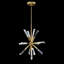 Lustre spoutnik moderne en cristal 24,75 "avec finition dorée brossée, lumière chaude à intensité variable-786192138-786192144-786192150