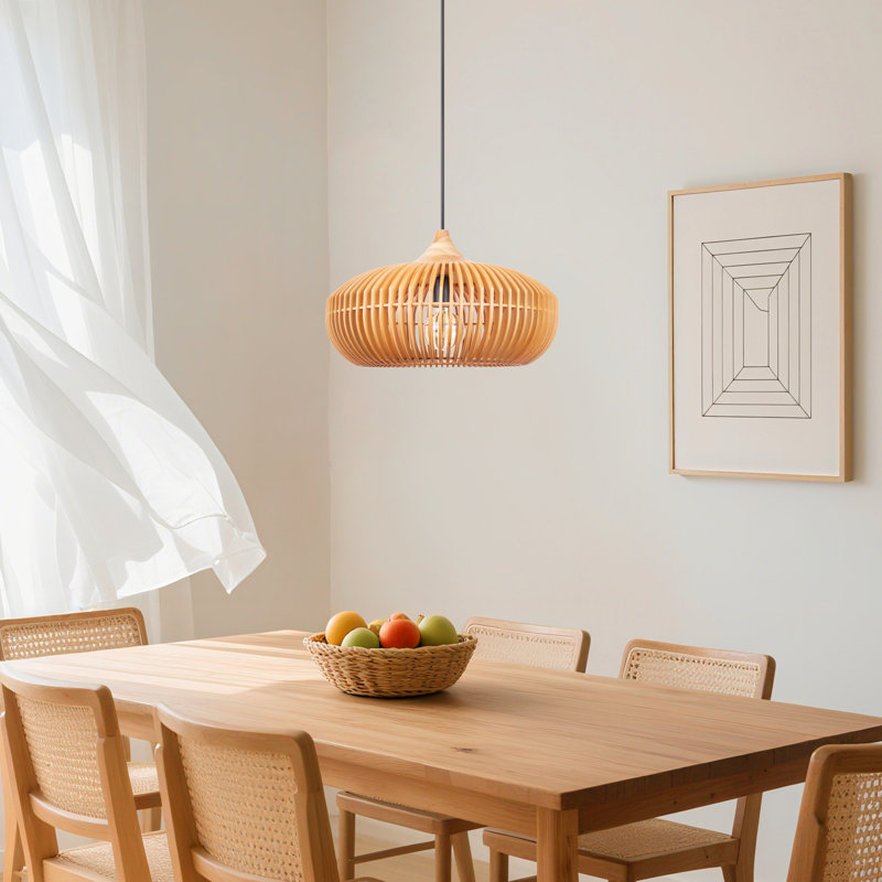 1 - Light Natural Drum Pendant