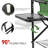 26In Olive Iron Pipe Folding Director Chair With Built-In Cup Holder, Side Table, Storage Pocket-1160196401