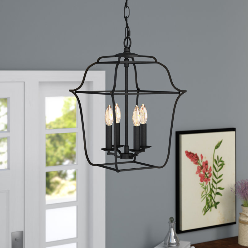 Lark 6-Light Chandelier, Ébène royal, 4, H 20 po x l 14 po x P 14 po