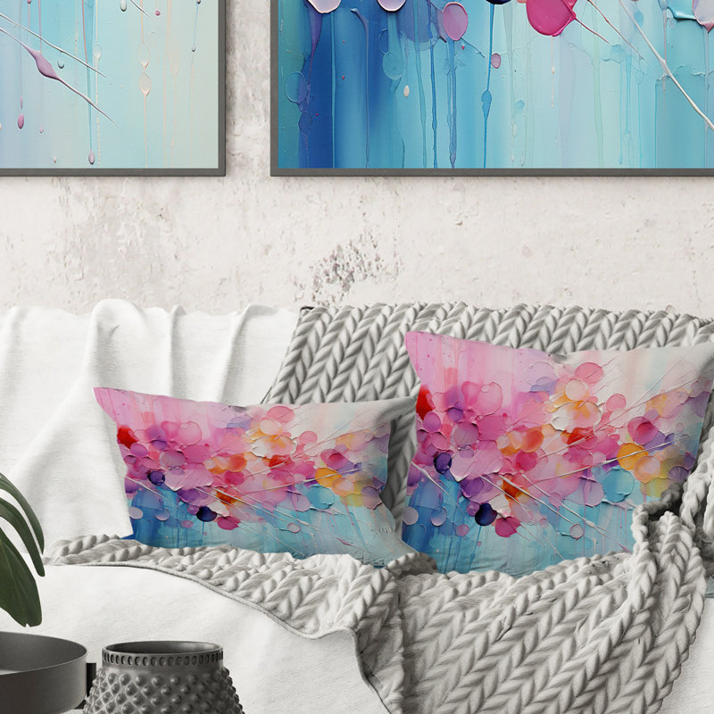 Coussin rose et rose pastel