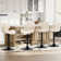 Swivel Upholstered Adjustable Height Bar Counter Stool with Metal Frame (Set of 4)