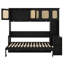 Lit escamotable avec bureau et armoires en rotin, lit escamotable peu encombrant-106810894