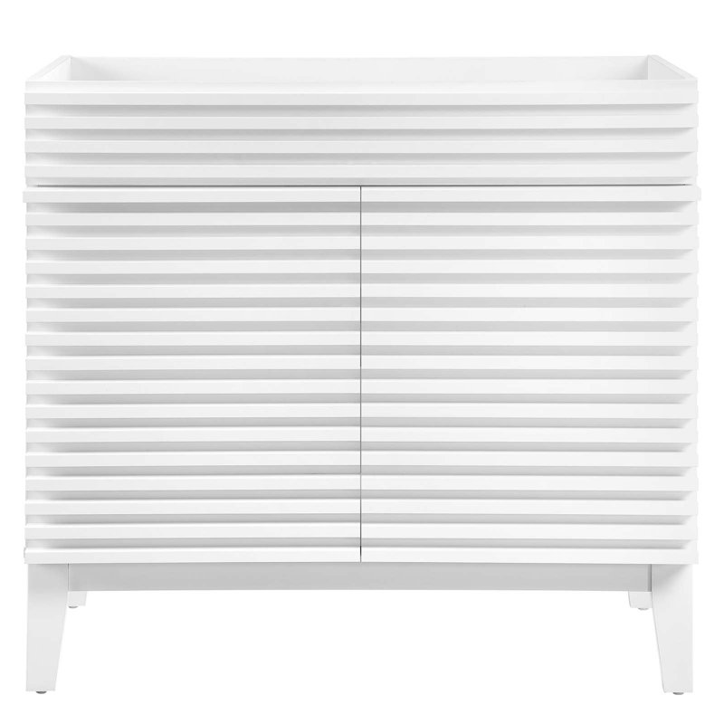 Base de meuble-lavabo simple 36 po Render, Blanc