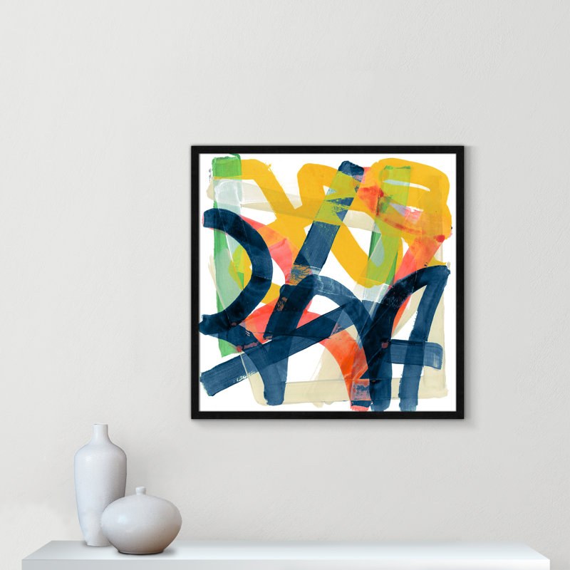 Carlston Adjoined by Cartissi - Peinture encadrée, H 27,5 po x l 27,5 po x P 0,75 po, Cadre noir