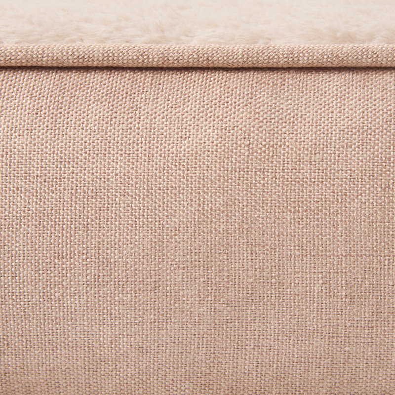 Large Warm Taupe Faux Fur Bolster Pet Bed