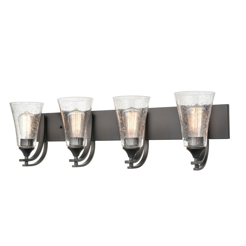 4 - Light Dimmable Vanity Light, Matte Black