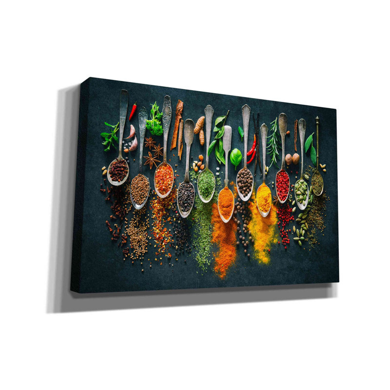 «Colorful Spices», art mural sur toile, H 12 po x l 18 po x P 0,75 po