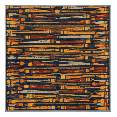 Washable Pan Flute Music Area Rug