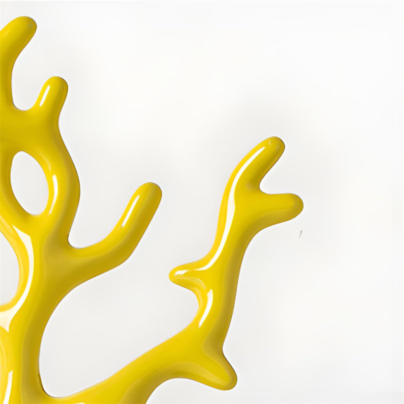 Elegant Ceramic Home Decor Minimalist Luxury Accent For Living Room Tabletop And Cabinet, Yellow