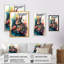 «Cute Rabbit Floral Art I», reproduction d'art sur toile-623259811-623259815