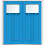Portes d'entrée pré-installées en fibre de verre 2 panneaux 1 panneau Craftsman-37180592-37180595-37180597
