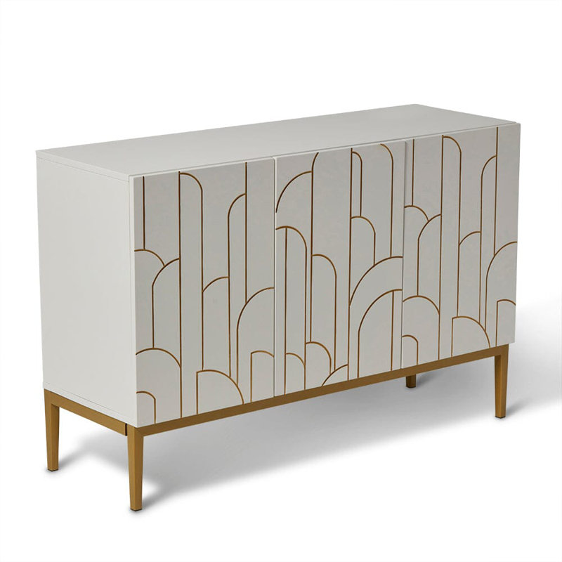 Heathfield 87cm Sideboard, 81 cm H x 120 cm W x 40 cm D, Snow White