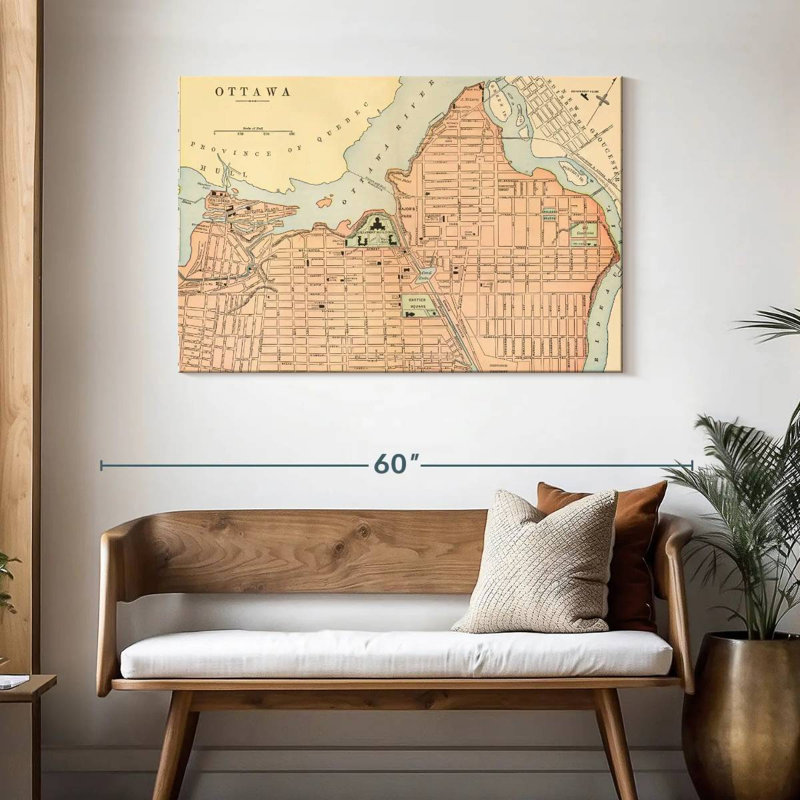 Carte de Ottawa, H 30 po x l 45 po