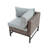 Right-angle Col. Wicker Loveseat Set With Cushions