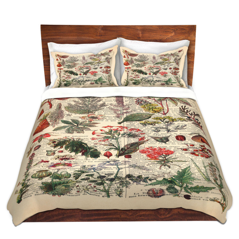 Ensemble de housse de couette en microfibre brun clair / vert / rouge , Housse de couette simple + 1 taie décorative stan