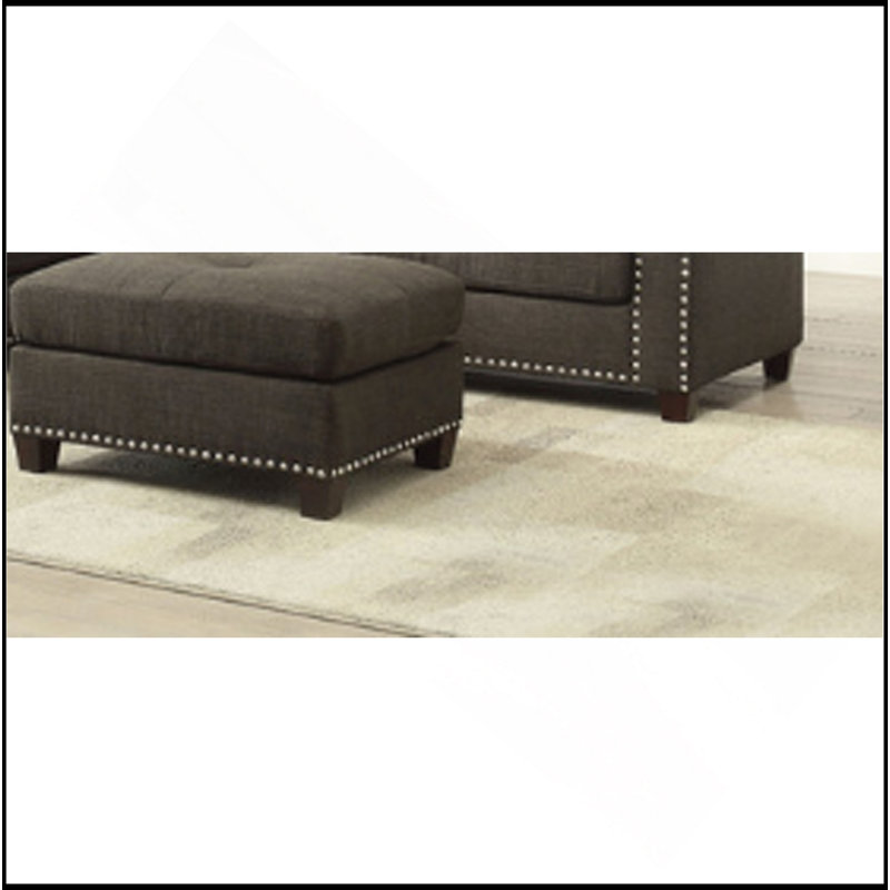 Versatile Ottoman With Premium Linen Upholstery And Sturdy Construction For Ultimate Comfort And Style, Warm Taupe