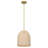 Derrytown 1 - Light Dimmable Single Pendant with Rattan Shade-964600258