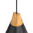 1 - Light Metal Cone Single Pendant With Wood Texture