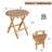 Chaslynn 2-Piece Teak Outdoor Seating Group, Outdoor Patio Set of 2 (1 Chair + 1 Side Table)-202099828