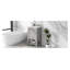 Meuble-lavabo compact 20 po avec lavabo gris à fermeture en douceur pour petits espaces-39565902