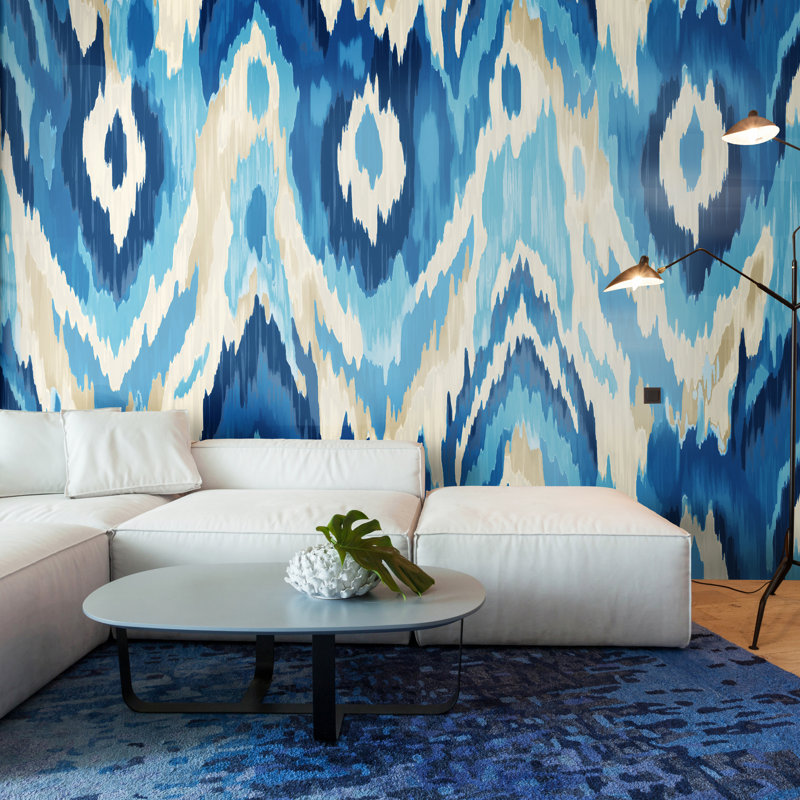2.4m x 3m Wallpaper Roll, Blue