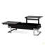 Table basse Calmam ultrabrillante et finition chromée avec plateau relevable