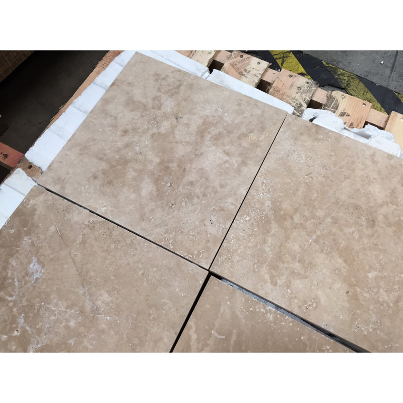 Carreau de mur et plancher de qualité supérieure en noyer et en travertin 12 x 12 po