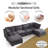 Eugenija 129" W Down Filled Modular Sectional-333316161
