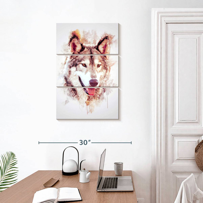 Brampt Wolf's Head, 32" H x 20" W