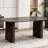 70.8" Oval Dining Table For 4, Modern Farmhouse Kitchen Table For 6, Rustic Large Dinner Table For Dining Reception Room-1358629855